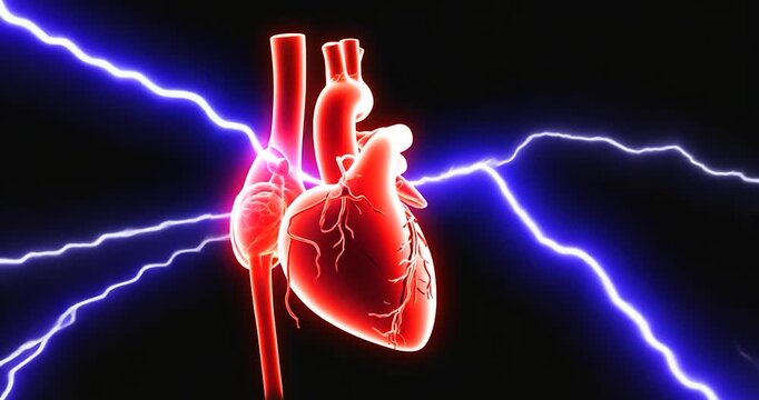 Electric heart anatomy illustration