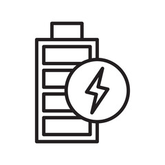 Battery recharge icon vector design illustration in trendy style