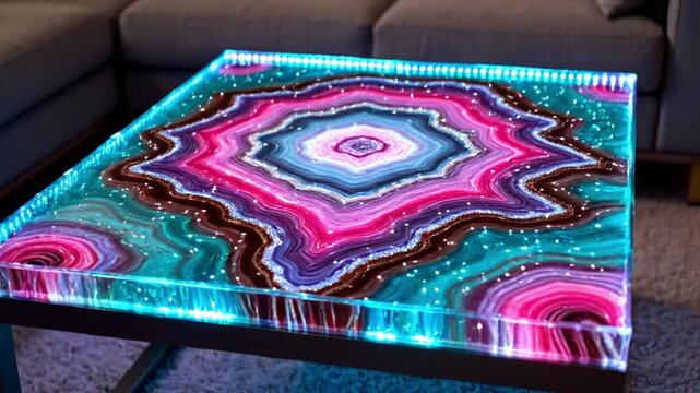 Elegant interior inspired by precious gemstones. Rich sapphire blue, emerald green, and opal iridescent tones create a luxurious, feminine and modern atmosphere.1