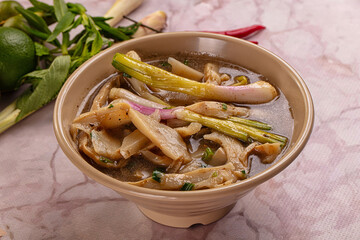 Asian Bamboo shoots traditional soup