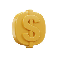 Obraz premium A golden coin featuring the dollar symbol gleams with a smooth texture suggesting wealth and financial concepts.