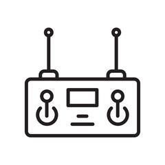 Drone remote analog icon vector design illustration in trendy style