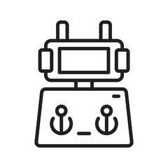 Drone remote control icon vector design illustration in trendy style