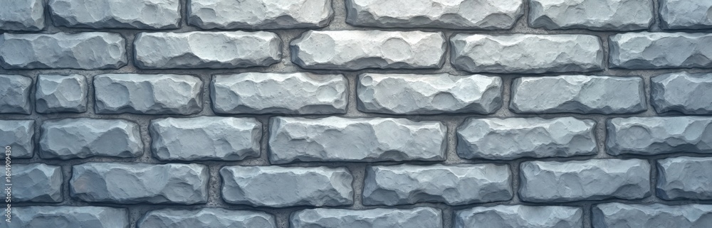 Poster close-up illustration of gray stone pavement texture with seamless brick wall pattern. cobblestone s
