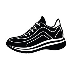 White isolated sport shoes pair vector illustration
