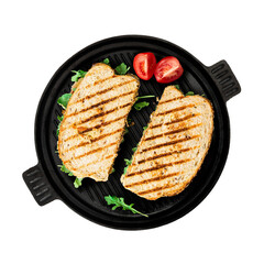 Healthy grilled sandwich on a plate
