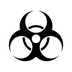 Biohazard Symbol Silhouette Vector Flat and Clean