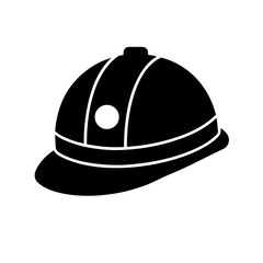 Hard Hat with Flashlight Vector Flat and Clean Look