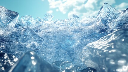 Obraz premium freeze ice under water