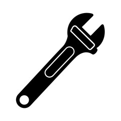 Plumber Wrench Silhouette Vector Flat and Clean Look