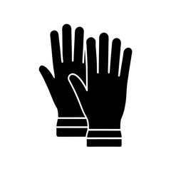 Safety Gloves Icon Vector Flat and Clean Look Isolated