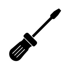 Screwdriver Flat Head Icon Vector Flat and Clean