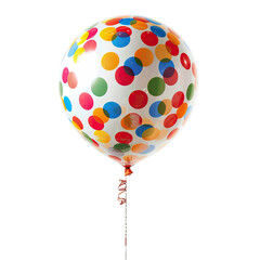 Colorful polka-dot balloon, isolated