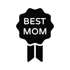 A visually appealing glyph icon denoting best mom award