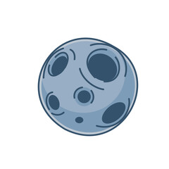 Cartoon Moon Planet Vector Icon