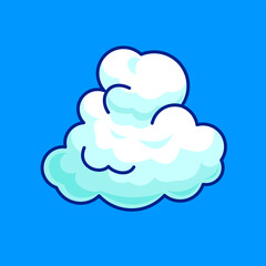 Cartoon Cloud Vector Illustration