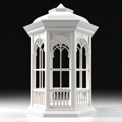 Fototapeta premium White gazebo, architectural design