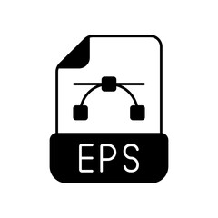 EPS File Extension Fill Icon: Vector Graphics & Design Format Symbol