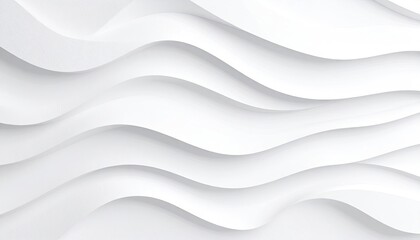 Obraz premium Abstract White Paper Overlapping Waves with Elegant Curves and Shadow Texture Background