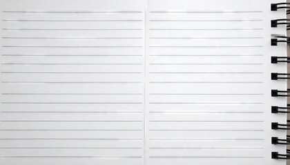 Blank White Notepad Paper Texture with Minimal Lines and Creases with Spiral Binding