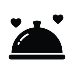 Check out this glyph icon of covered food cloche
