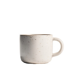 Minimal ceramic mug in natural speckled finish