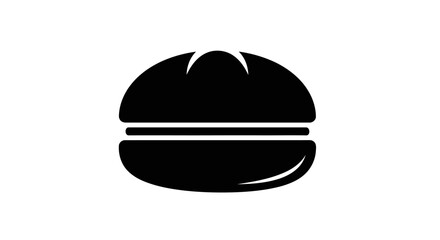 Fototapeta premium A burger is isolated on white background in a simple design