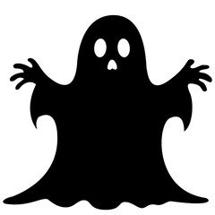 Funny cartoon zombie and ghost character illustration for Halloween design