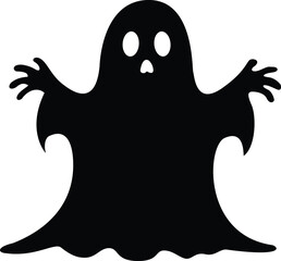 Funny cartoon zombie and ghost character illustration for Halloween design