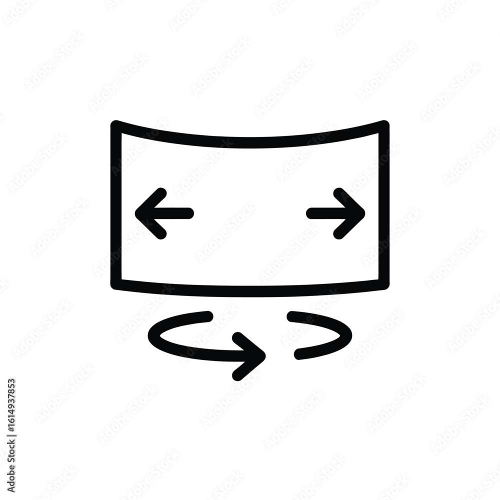 Poster flexible screen rotation and adjustment icon responsive design concept vector