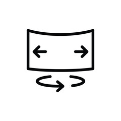 Flexible screen rotation and adjustment icon responsive design concept vector