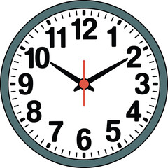 Analog Wall Clock Showing the Time - Timepiece with Hour, Minute, and Second Hands