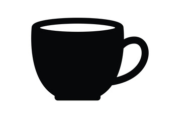 Black and white beverage cup simple design