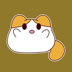  Cute kawaii cat stickers with various expressions