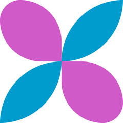 Abstract Geometric Pattern With Teal And Magenta Colors