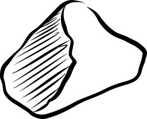 Hand Drawn Sketch Of A Rock