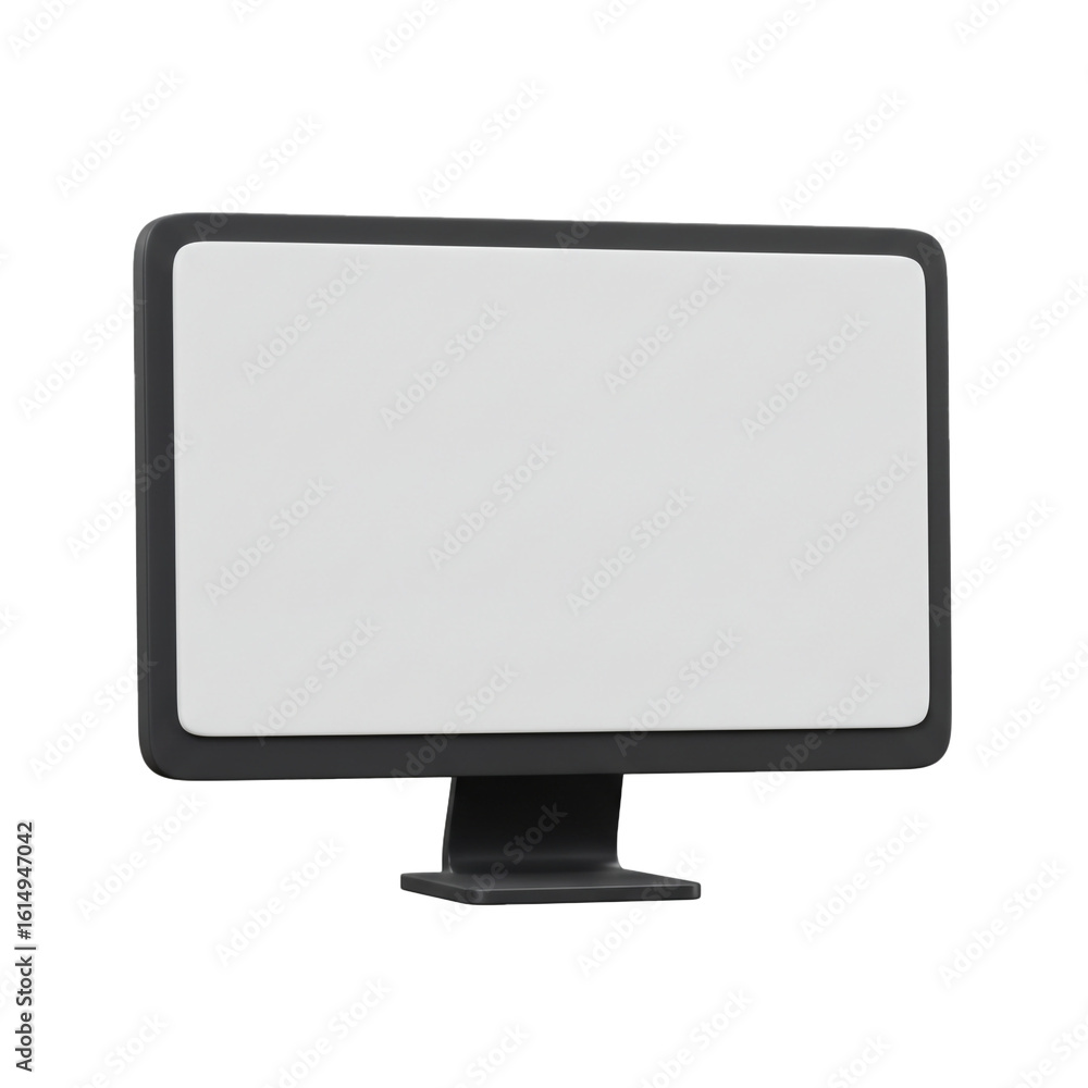 Poster a modern computer monitor with a blank display ready for digital content or creative design elements