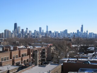 Chicago Skyline and Cityscape from Above