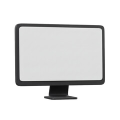 A modern computer monitor with a blank display ready for digital content or creative design elements to be showcased.