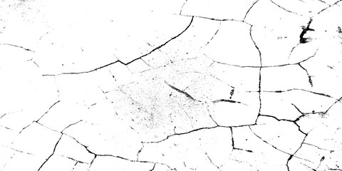 Crack and scratched grunge dust wall urban background texture vector. crack cement wall texture. black textured grainy cracked ground lines isolated on white. distressed overlay grainy texture.