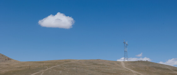 sky cloud and transmission tower