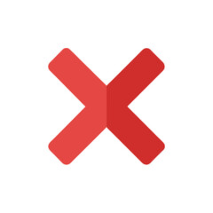 Obraz premium Red x mark on a black background