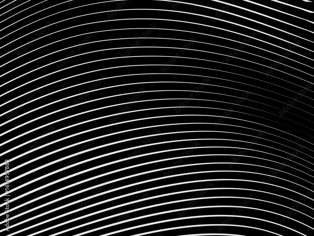 Aufkleber abstract art geometric white background with abstract 3d black lines. black and white optical illusi