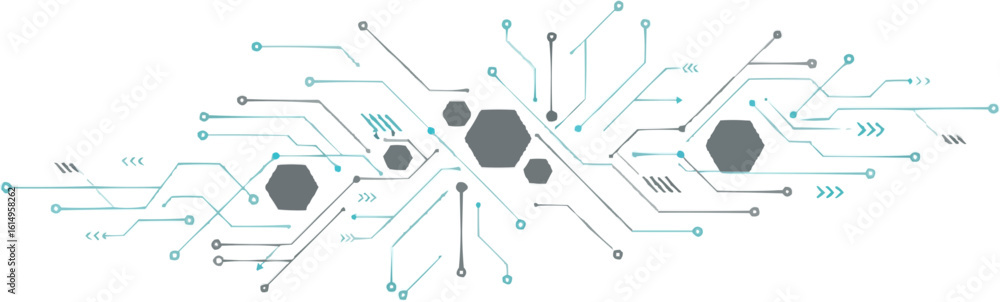 Poster abstract technology circuit board digital network connection background design