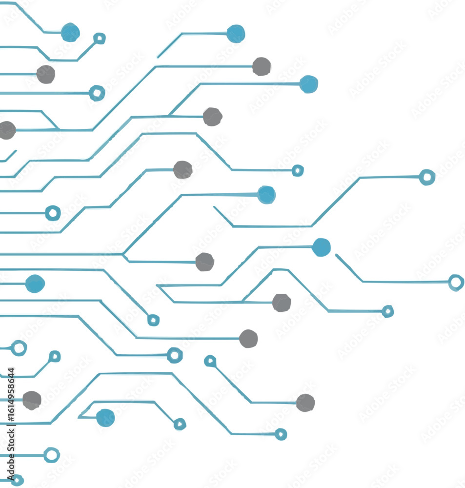Poster abstract technology circuit board lines digital network background