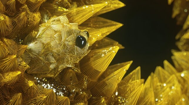 Detailed intricate gold design.