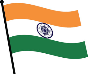 Waving indian flag illustration
