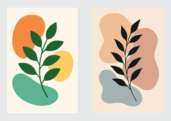Nature Inspired Vector Leaf Art for Stylish Home Decor Prints

