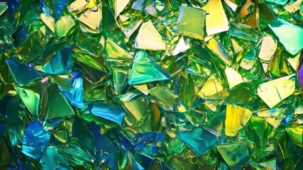 Mosaic of shimmering colorful glass shards - Powered by Adobe