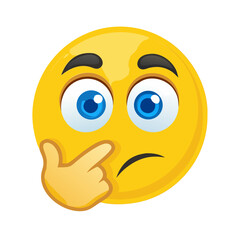 Shocked Emoji Face with Hand Covering Mouth and Wide Eyes Vector Illustration